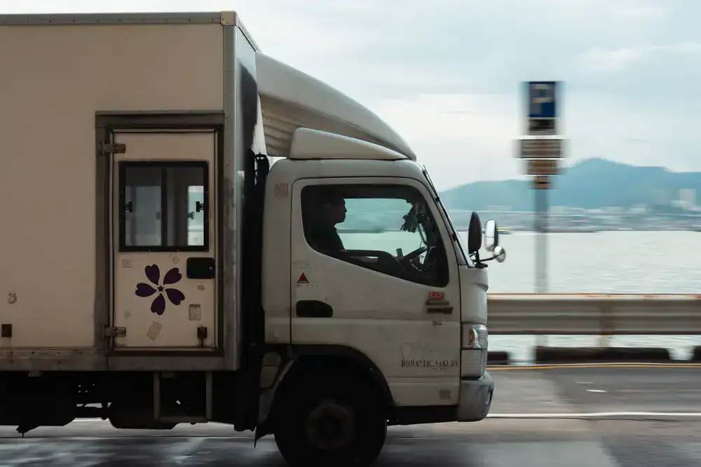 Professional moving truck and team